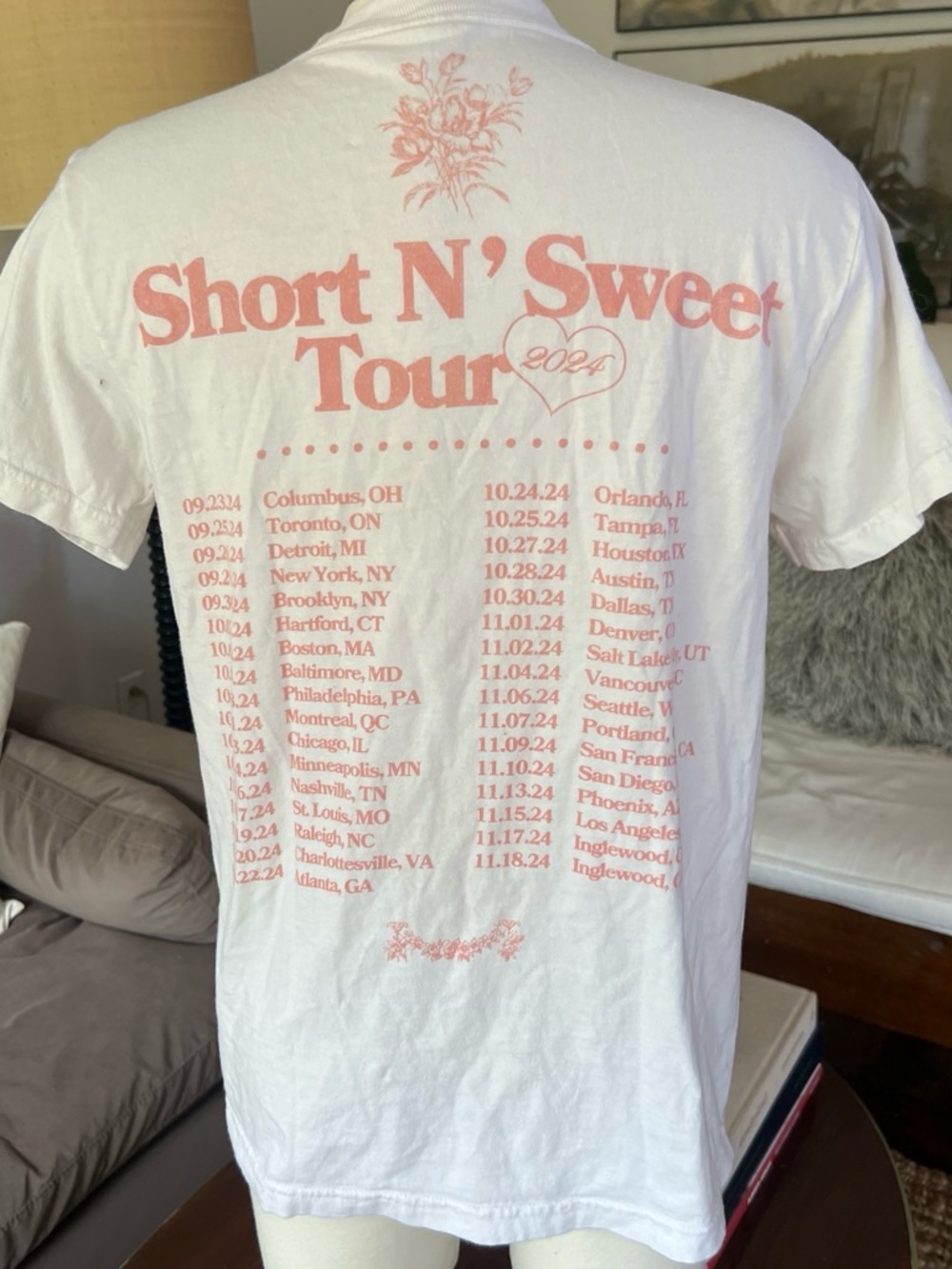 Sabrina Carpenter Short N' Sweet Tour 2024 Graphic Tee